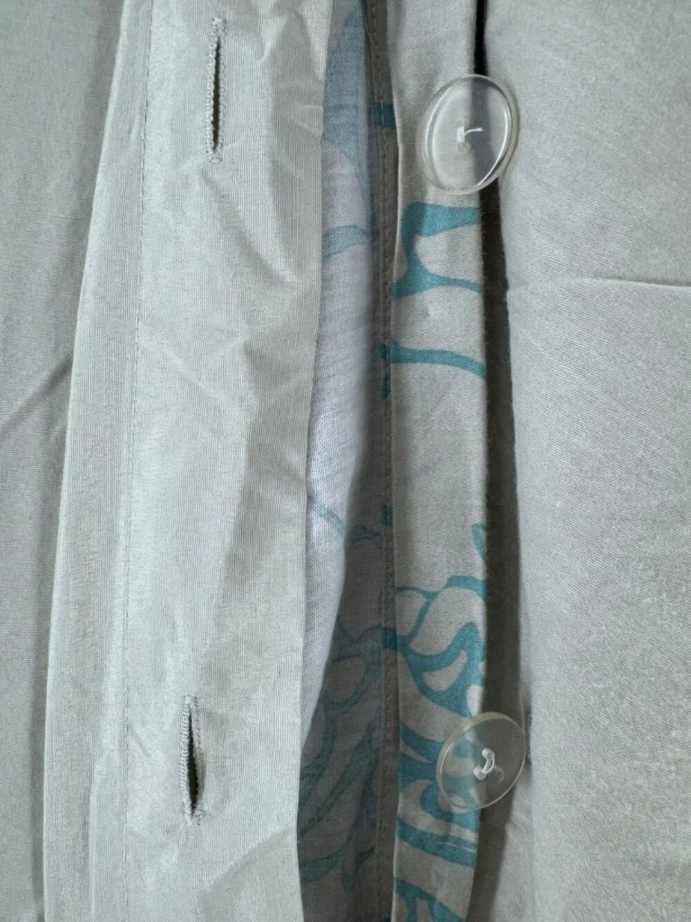 Madison Park Full Queen Duvet Cover 89X100 Taupe Aqua Floral 100% Cotton